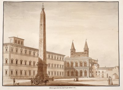 Der Lateran-Obelisk, vom Circus Maximus, 1833 von Agostino Tofanelli